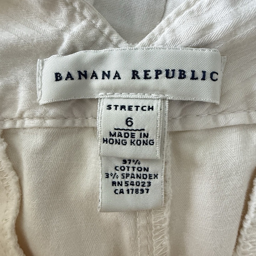 Banana Republic Wide Leg Crop Capri Pants 6 Mid Rise Relaxed VTG Cabin GORP - Picture 3 of 7